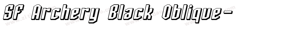 SF Archery Black Oblique字体转换